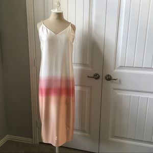 Satin Midi Slip Dress Ombré WAYF